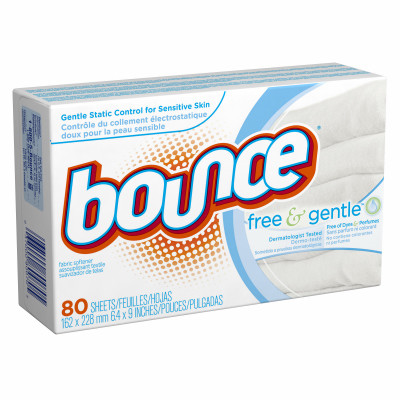 Bounce Dryer Sheets, 60 count, Free & Gentle unscented, hypoallergenic for sensitive skin & free of dyes and perfumes dryer sheets