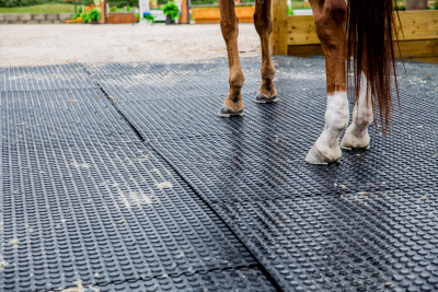 Equine Stall Mat, Rubber, 4' x 6' x 3/4" (25 pieces)