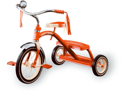 12-Inch Classic Red Tricycle