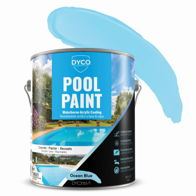 Swimming Pool Paint, Acrylic, Ocean Blue, Gallon