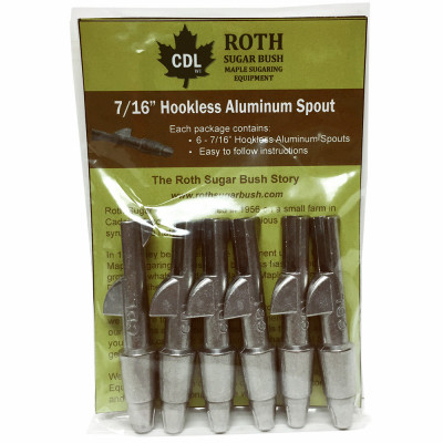 Maple Sap Tree Tap, Hookless, Aluminum, 7/16-In., 6-Pk.