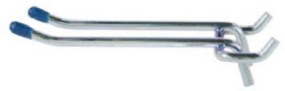 4 In. Heavy-Duty Pegboard Hook, Double-Prong, 2-Pack