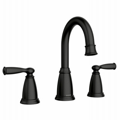 Banbury 2-Handle Widespread High-Arc Bathroom Faucet, Matte Black