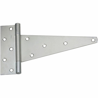 Gate T-Hinge, Extra Heavy Duty, Zinc, 12 In.