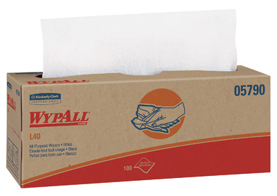 General Purpose Wipes, White, 16.4 x 9.8-In., 100 Per Box, 9-Pk.