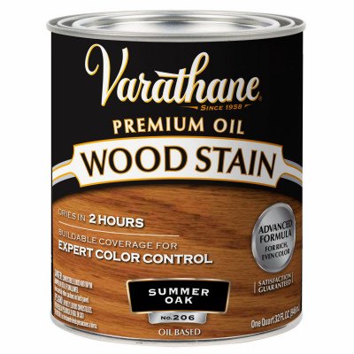 Summer Oak Premium Oil-Based Interior Wood Stain, Qt.