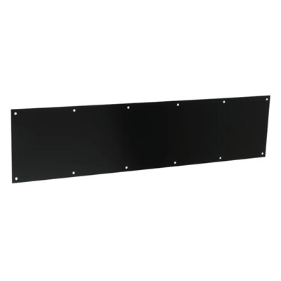 Door Kickplate, Matte Black, 8 x 34 In.