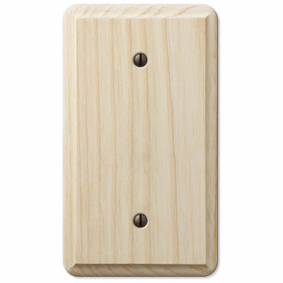 Contemporary Wall Plate, Unfinished Ash Wood, 1 Blank
