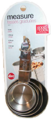 4-Pc. Stainless-Steel Measuring Cup Set