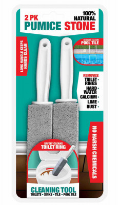 Pumice Stone Toilet, & Tile Cleaner, With Handle, 2-Pk. (12 pieces)