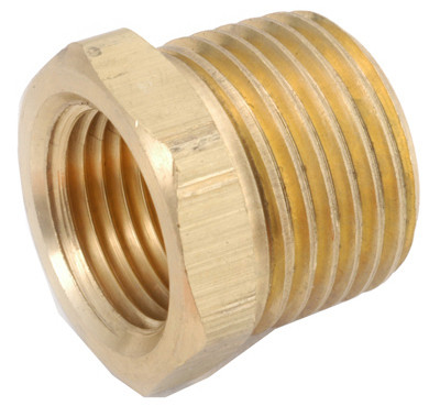 Pipe Fitting, Hex Bushing, Lead Free Brass, 1/2 x 1/8 In. (5 pieces)