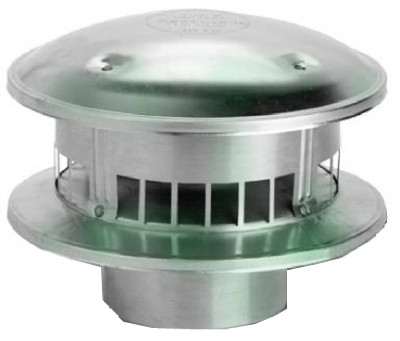 Gas Vent Top, Round, Type B, 3-In.