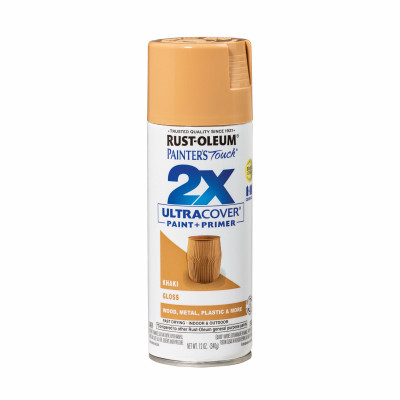 Painter's Touch 2X Spray Paint, Gloss Khaki, 12-oz.