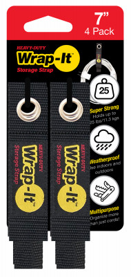 Heavy Duty Storage Straps, 7-In., 4-Pk.