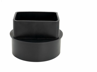 Rubber Down Spout Adapter, 3 x 2 x 4 In.