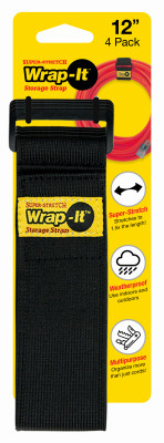 Super Stretch Storage Straps, 12-In., 4-Pk.