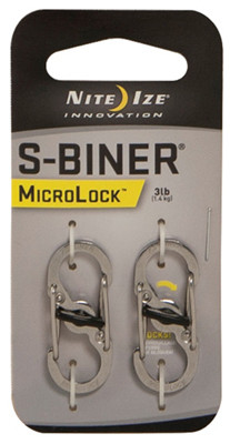 S-Clip, Micro Lock, Stainless Steel, 2-Pk.