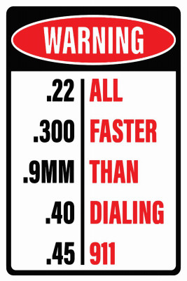 Metal "Warning..." Sign, Indoor/Outdoor Use