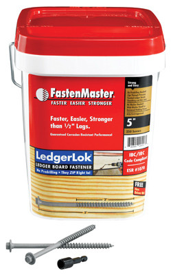 Ledgerlok Wood Screws, 5 In., 250-Pk.