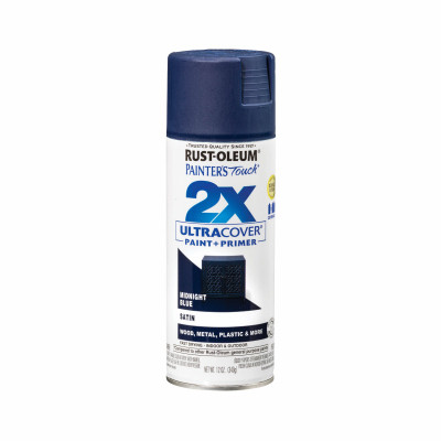 Painter's Touch 2X Spray Paint, Satin Midnight Blue, 12-oz.
