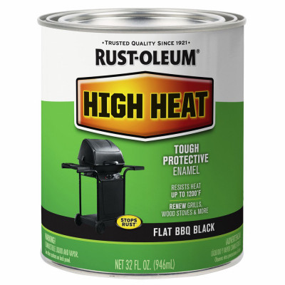 Qt. High Heat Flat Bar-B-Que Black Paint