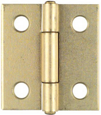 2-Pk., 1-1/2 In. Dull Brass Narrow Hinges