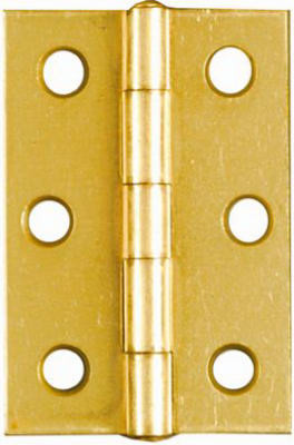 2-Pk., 2-1/2 In. Dull Brass Narrow Hinges