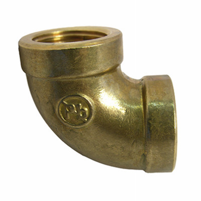 Pipe Fitting, 90-Degree Elbow, Lead Free Brass, 1/2 FIP x 1/2 In. FIP