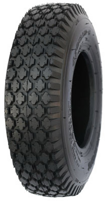 Lawn Tractor Tire, Stud Diamond Tread, 4.1 x 3.50-5 In.