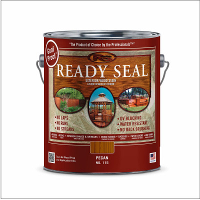 Exterior Wood Stain & Sealer, Flat Pecan, 1-Gallon