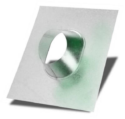 Gas Vent Adjustable Flashing, Round, Type B, 0 to 6/12 Pitch, 5-In.