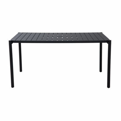 59" Heavy Duty Steel Rectangle Black Dining Table