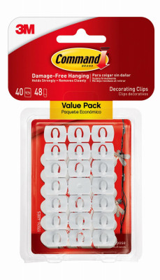 Decorating Clips Value Pack, White, 40 Clips, 48 Strips/Pack