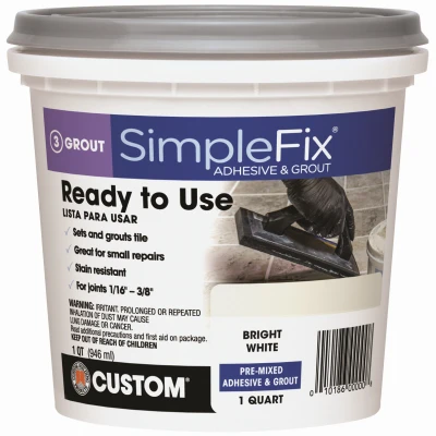 Alabaster Pre-Mixed Adhesive & Grout, Qt.