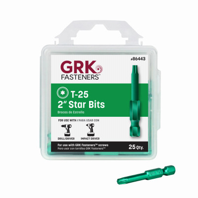 GRK Star Drive Bit T-25 2" Bits 25-Ct.