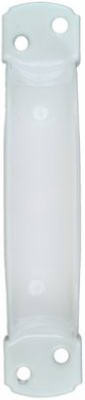 Extra-Heavy Door Pull, Vinyl-Coated, White, 6-3/4 In.