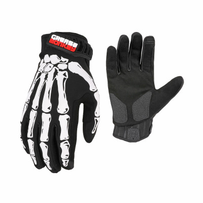 Xtreme Gloves, Synthetic Leather Palm, Bones Design, Men's XL