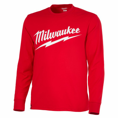 Heavy-Duty Long-Sleeve T-Shirt, Red, L