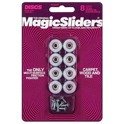 Surface Protectors, Furniture Sliding Discs, Screw-On, 3/4-In. Round, 8-Pk.