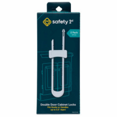Double-Door Cabinet Lock, Off White, 2-Pk.