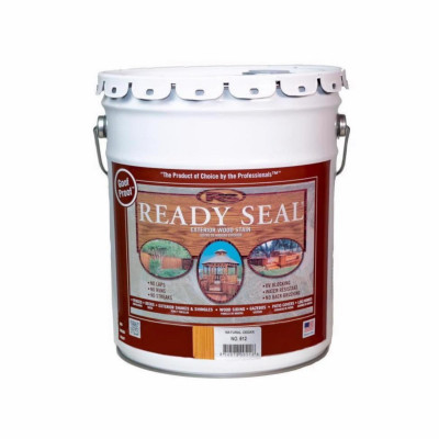 Exterior Wood Stain & Sealer, Flat Natural Cedar, 5-Gallons