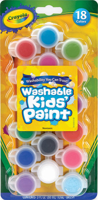 Washable Paint Set, 18 Colors