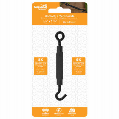Hook/Eye Turnbuckle, 3/16 x 5-1/2 In.