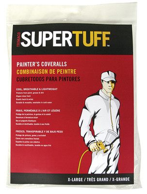 SuperTuff Disposable Coverall, White, XL