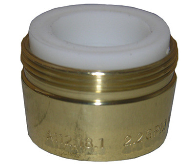 Dual Thread Aerator, Polished Brass, 15/16 MPT x 55/64 In. FPT x 27 Thread