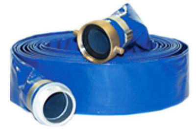 PVC Discharge Hose, Coupled Poly M x F, 2-Ft. x 50-Ft.