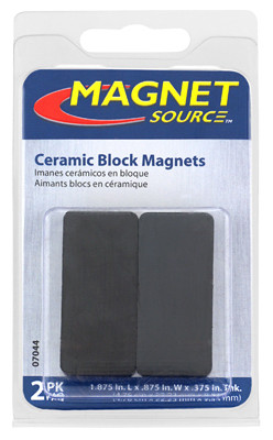 Ceramic Block Magnets, 2-Pk.