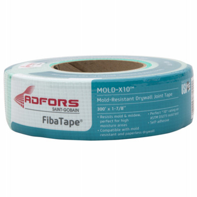 FibaTape Drywall Tape, Mold-Resistant, Green, 1-7/8-In. x 300-Ft.