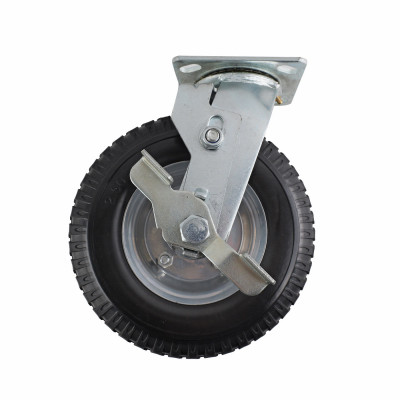 8in Swiviel Plate Caster Flat Free with Side Brake