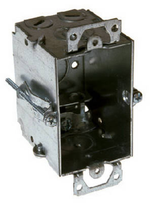 Old Work Switch Box, Gangable, Steel, 3 x 2-1/2 In. Deep